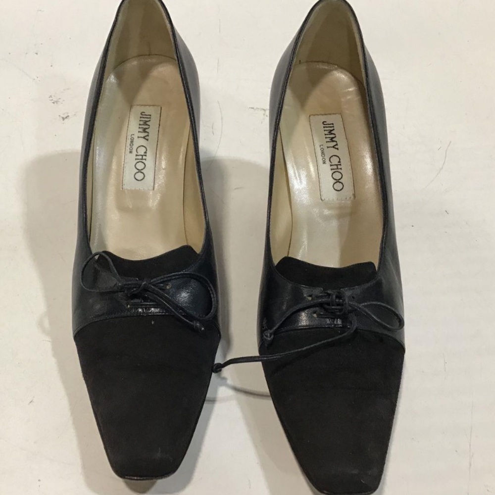 Women’s Jimmy Choo Black Leather/Suede Pumps Size 39